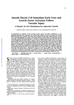 Smooth Muscle Cell Immediate-Early Gene and Growth Factor