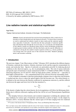 Line radiative transfer and statistical equilibrium