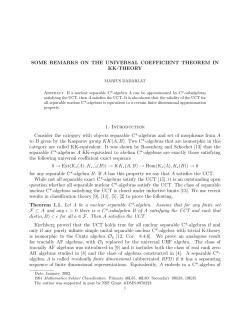 SOME REMARKS ON THE UNIVERSAL COEFFICIENT THEOREM