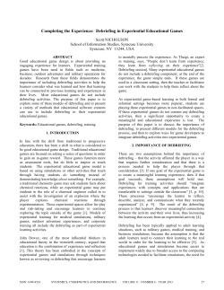 Debriefing in Experiential Educational Games