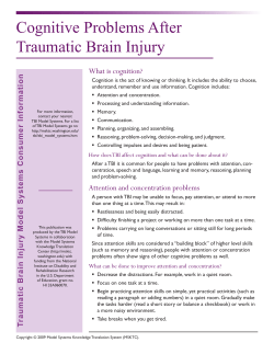 Cognitive Problems After Traumatic Brain Injury