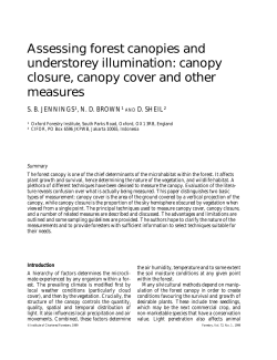 Assessing forest canopies and understorey illumination: canopy