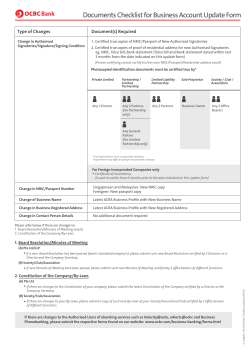 Business Account Update Form