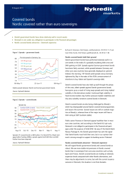 Covered bonds Nordic covered rather than euro sovereigns