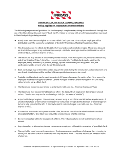The following are guidelines for the proper use of your Red Card