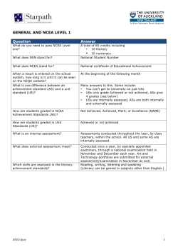 NCEA QuizFINAL - The University of Auckland