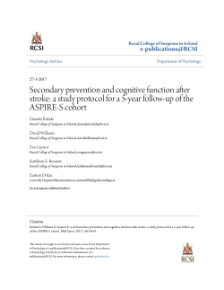Secondary prevention and cognitive function after stroke: a study
