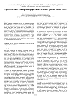 Optical detection technique for physical disorders in Capsicum