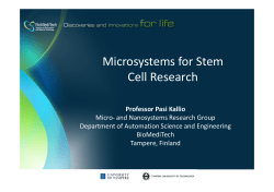Microsystems for Stem Cell Research