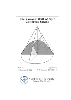 The Convex Hull of Spin Coherent States