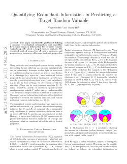 Quantifying Redundant Information in Predicting a Target Random