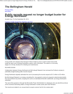 Public records request no longer budget buster for Energy Northwest