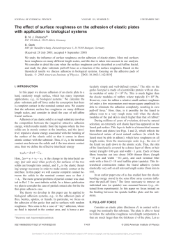 The effect of surface roughness on the adhesion of elastic plates