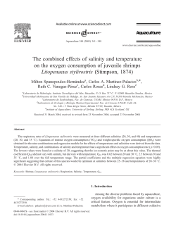 The combined effects of salinity and temperature on the oxygen