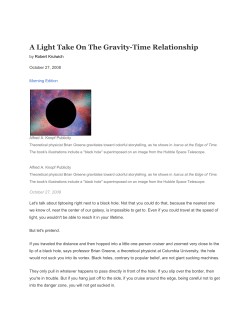 A Light Take On The Gravity