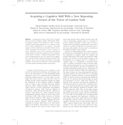 Acquiring a Cognitive Skill With a New Repeating