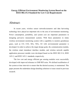 Energy Efficient Environment Monitoring System Based on the IEEE