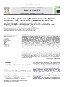 Iron from melting glaciers fuels phytoplankton blooms in the