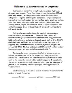 Color code the amino acid on this worksheet (carbon