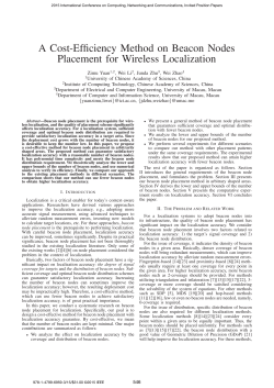 A Cost-Efficiency Method on Beacon Nodes Placement for Wireless