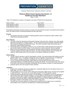 PGxome (Whole Exome Sequencing)