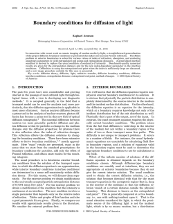 Boundary conditions for diffusion of light