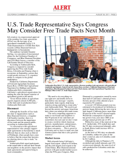 US Trade Representative Says Congress May Consider