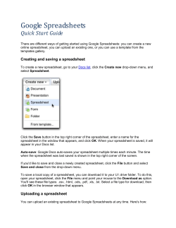 Google Spreadsheets