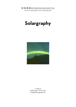 Solargraphy - Edinburgh LoFi