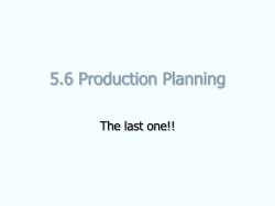 5.6 Production Planning ppt