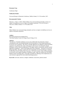 Make It Better: how universal design principles can have an impact