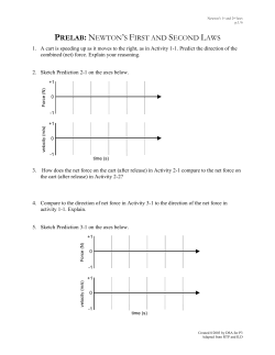 PRELAB: NEWTON`S FIRST AND SECOND LAWS