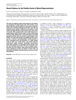 Neural Evidence for the Flexible Control of Mental Representations