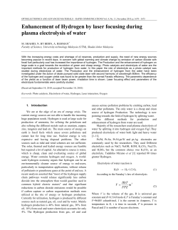 Enhancement of Hydrogen by laser focusing during - OAM-RC