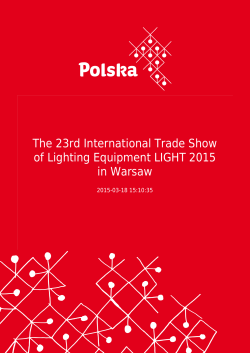 The 23rd International Trade Show of Lighting Equipment LIGHT