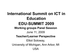 Panel Contribution Eliot Soloway