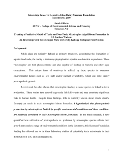 Creating a Predictive Model of Toxic and Non-Toxic - SUNY-ESF