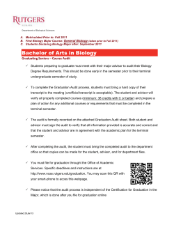 biology major audit form