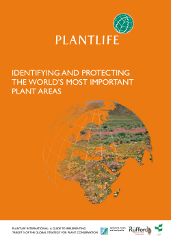 identifying and protecting the world`s most important plant areas