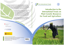 Introduction to the international treaty on plant genetic resources for