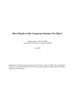 How Elastic is the Corporate Income Tax Base?