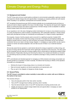 Climate Change and Energy Policy