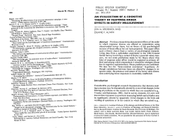 MR045 An Evaluation of a Cognitive Theory of Response Order