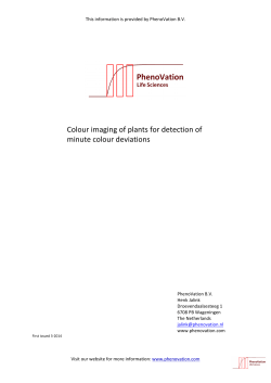 Colour imaging of plants for detection of minute