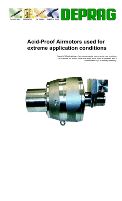 Acid-Proof Airmotors used for extreme application
