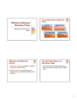 Offensive Defensive Monetary Policy