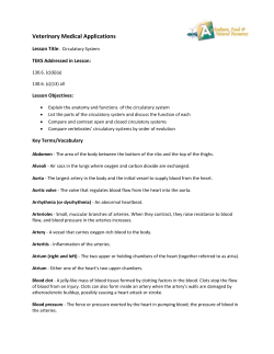 Lesson 6A - Circulatory Systems