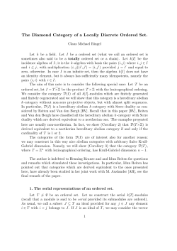 The Diamond Category of a Locally Discrete Ordered Set.