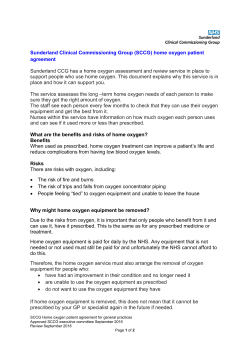 Home oxygen patient agreement