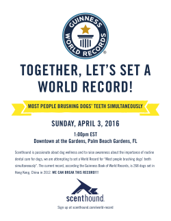 together, let`s set a world record!